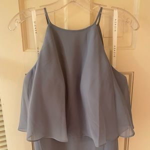 Azazie Rosella Gown in Dusty Blue